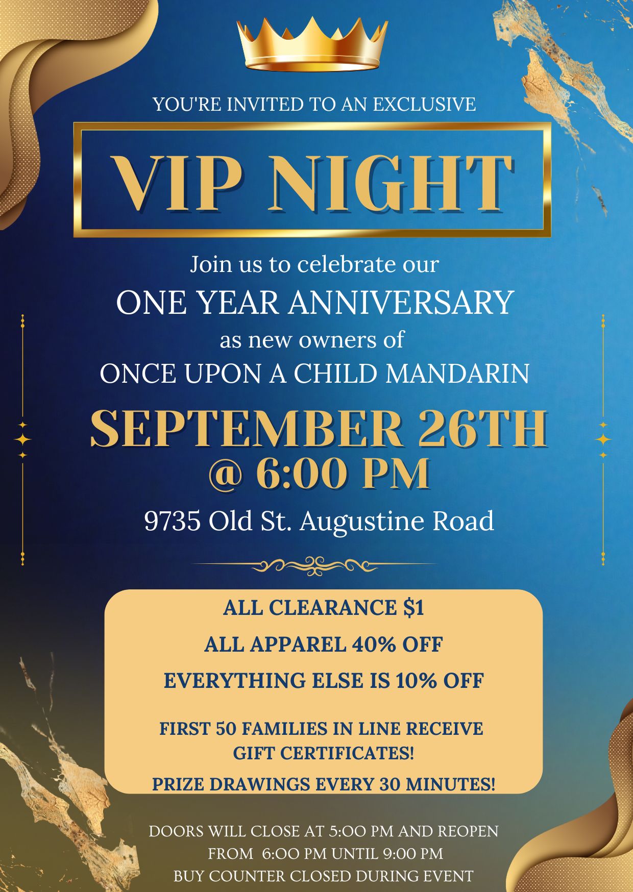 one year anniversary vip